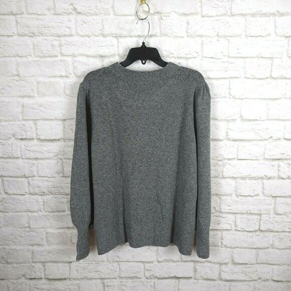 LC Lauren Conrad Women's Sweater KISS Me Ugly Christmas Sweater Gray NWT 2XL - Picture 5 of 12